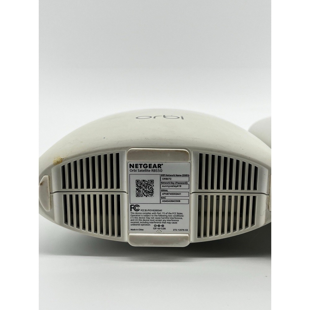 NETGEAR Orbi RBR50 Router‎ + RBS50 Satellite Mesh WiFi System AC3000 - Picture 8 of 11